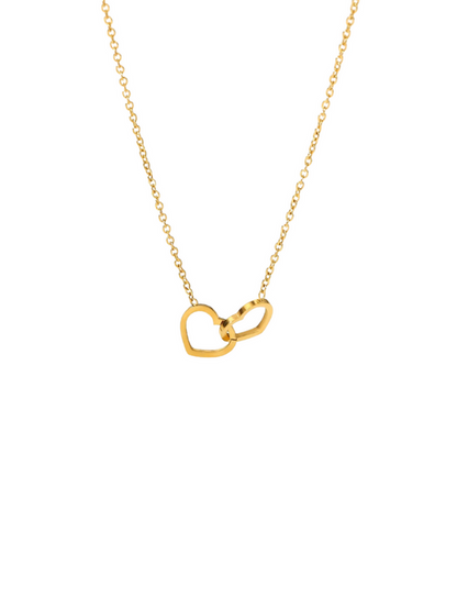Collar corazones dorado