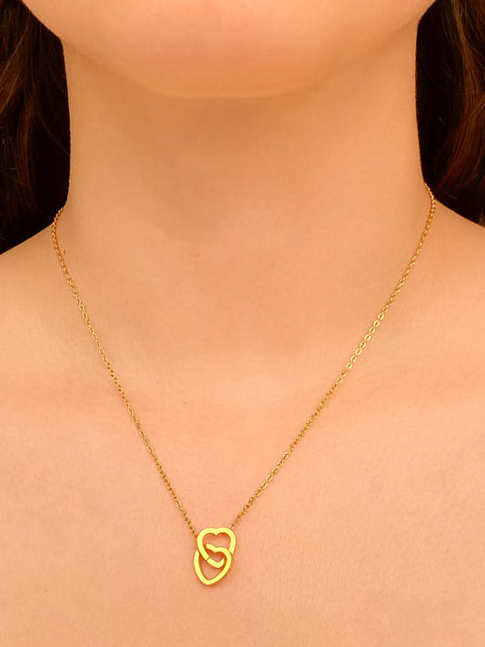 Collar corazones dorado